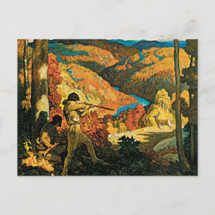 Vintage NC Wyeth Travel Poster, In Old Kentucky Postcard