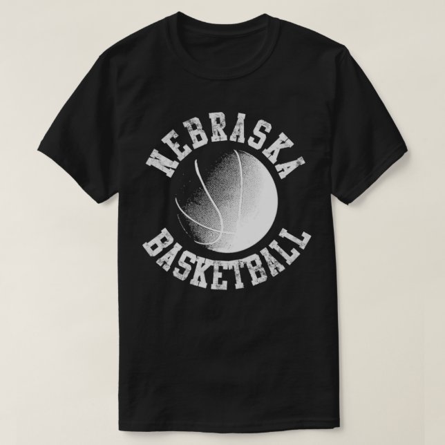 Vintage Nebraska Basketball  T-Shirt (Design Front)