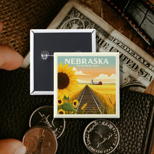 Vintage Nebraska Button