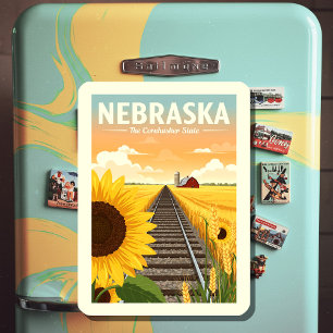 Vintage Nebraska Magnet