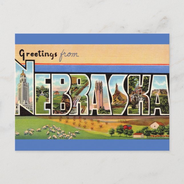 Vintage Nebraska Postcard (Front)