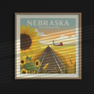 Vintage Nebraska Poster