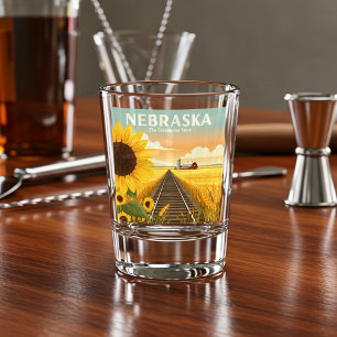 Vintage Nebraska Shot Glass