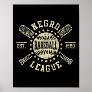 Vintage Negro League Baseball Black History Month  Poster