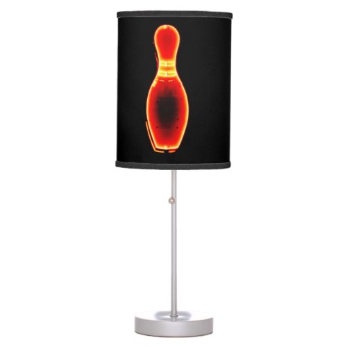 Vintage Neon Bowling Pin Table Lamp