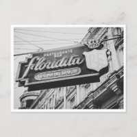Vintage Neon Sign at Floridita Bar in Havana, Cuba