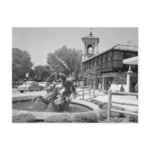 Vintage Neptune Fountain Black White Kansas City