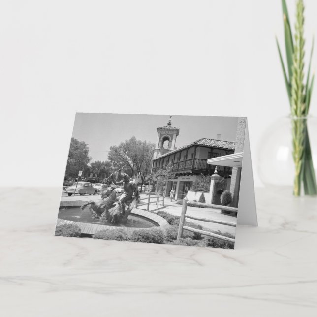 Vintage Neptune Fountain, Kansas City Card (Front)