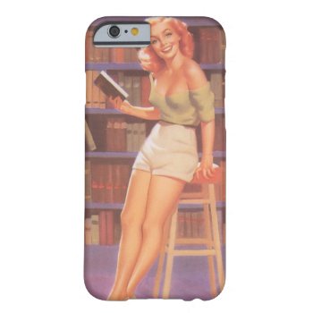 Vintage Nerdie Pin Up Girl Barely There Iphone 6 Case by VintageBeauty at Zazzle