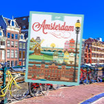 Vintage Netherland Skyline Amsterdam Postcard<br><div class="desc">Behold the charm of the vintage Netherland Skyline with this stunning Amsterdam Postcard lovingly designed by Mylini Design. Immerse yourself in the intricate detailing that encapsulates the essence and beauty of this iconic cityscape. Each postcard is printed on high-quality paper that brings out the vibrant colours and stunning contrast in...</div>