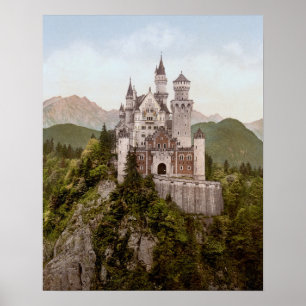 Vintage Neuschwanstein Bayern 16" x 20" Poster