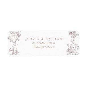 Vintage Neutral Classic Wedding Return Address Label