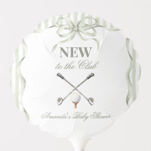 Vintage Neutral New to the Club Golf Baby Shower Balloon