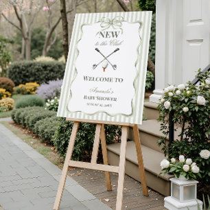 Vintage Neutral New to the Club Golf Baby Shower Foam Board