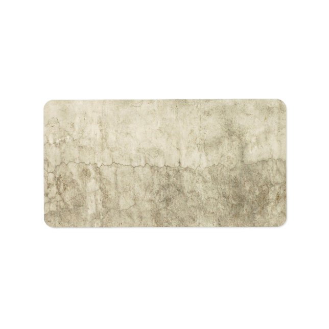 Vintage Neutral Plaster Paint Background Grunge Label (Front)