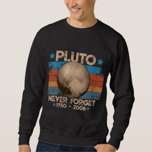 Vintage Never Forget Pluto Nerdy Astronomy Space S Sweatshirt