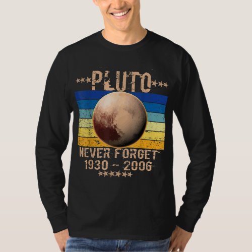 Vintage Never Forget Pluto Shirt Astronomy Space S