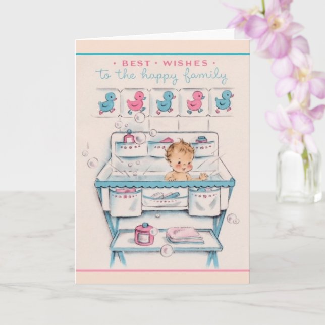 専用です☆当時物 USA ヴィンテージグリーティングカード ベビー ⑤⑦⑧⑨ Vintage New Baby Greeting Card | Zazzle