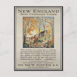 Vintage New England Travel Postcard