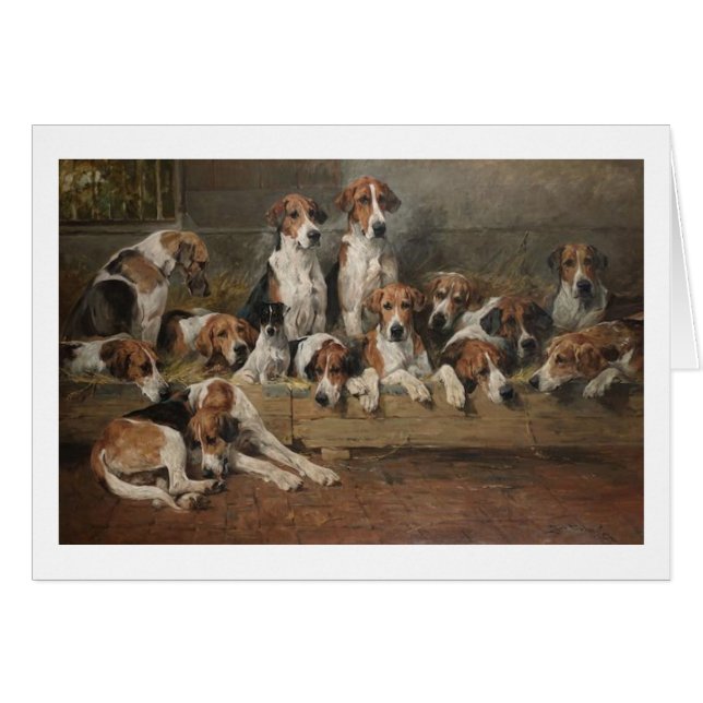 Vintage - New Forest Foxhound Dogs, Cards (Front Horizontal)