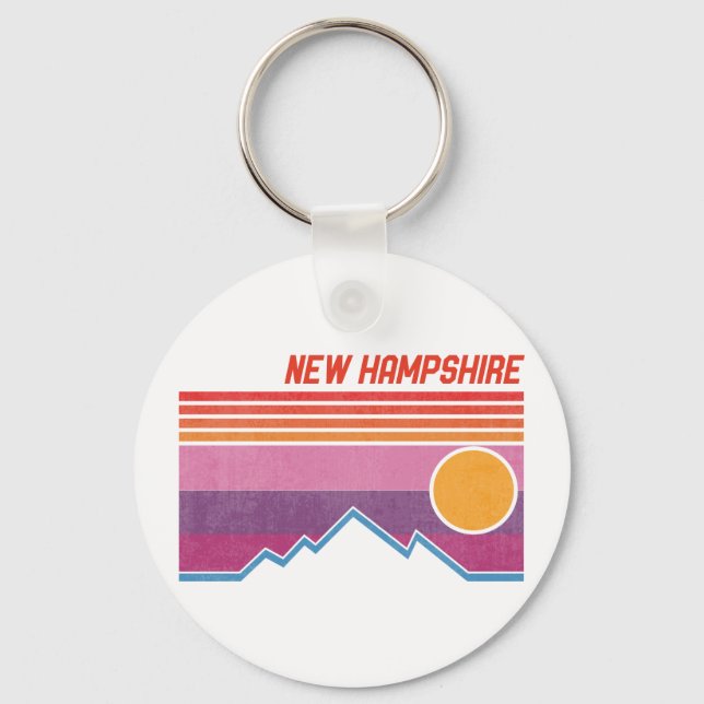 Vintage New Hampshire NH Granite State Souvenir Keychain (Front)