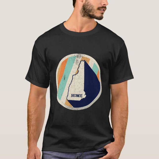 Vintage New Hampshire State Home Retro T-Shirt (Front)