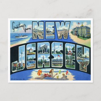 Vintage New Jersey Announcement Postcard by vintage_gift_shop at Zazzle