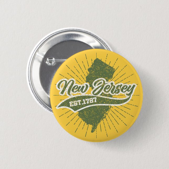 Vintage New Jersey Button (Front & Back)