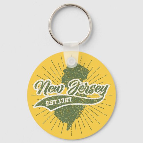 Vintage New Jersey Keychain