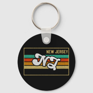 New Jersey Devils Rectangle Ball Chain Keychain