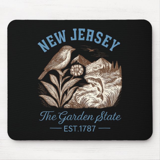 Vintage New Jersey The Garden State  Mouse Pad (Front)