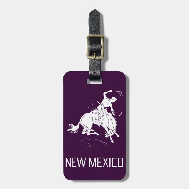 Vintage New Mexico Luggage Tag (Front Vertical)