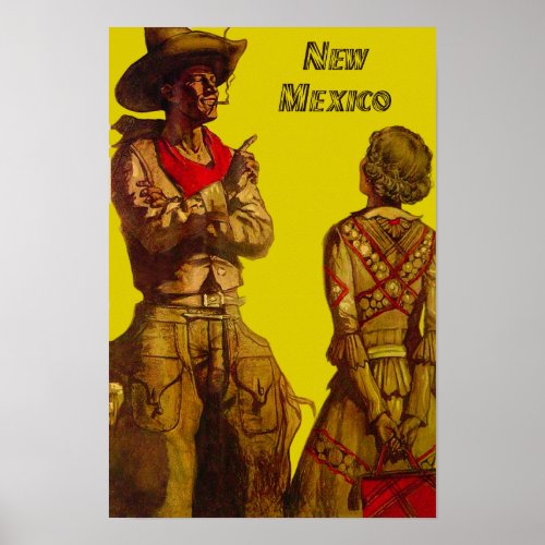 Vintage New Mexico travel poster