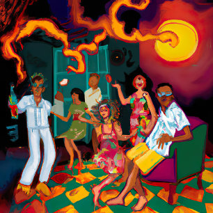 Vintage New Orleans   Jazz Fest Party Poster