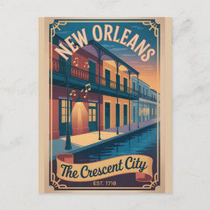 Vintage New Orleans Louisiana Retro Travel Holiday Postcard