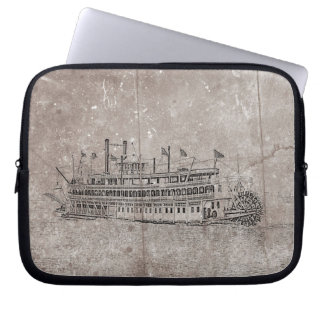 Vintage New Orleans Louisiana Stern Wheeler Laptop Sleeve