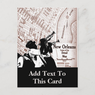 Vintage New Orleans Map Postcard