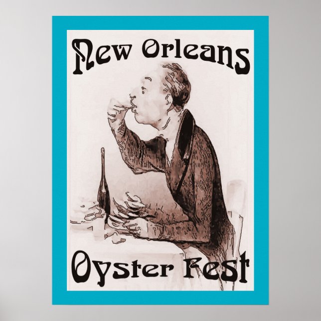 Vintage New Orleans Oyster Festival print (Front)