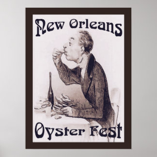 Vintage New Orleans Oyster Festival print