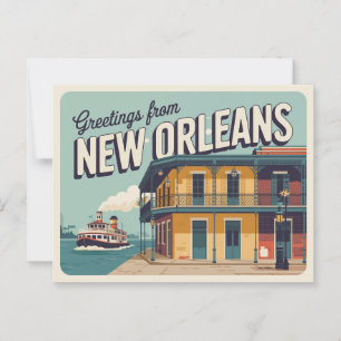 Vintage New Orleans Postcard   Greetings from