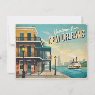 Vintage New Orleans Postcard   Greetings from
