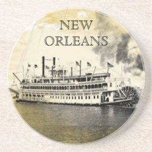 Vintage New Orleans River Stern Wheeler Coaster
