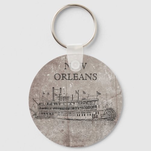 Vintage New Orleans Stern Wheeler Key Chain