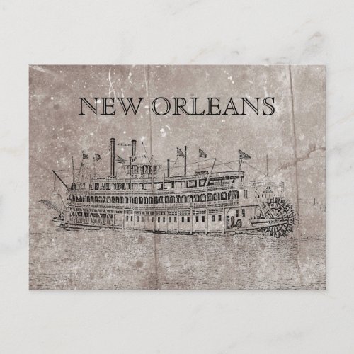 Vintage New Orleans Stern Wheeler Postcard