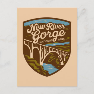 Vintage New River Gorge National Park Holiday Postcard