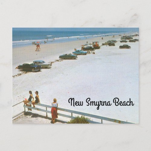 Vintage New Smyrna Beach Florida 1950s Postcard