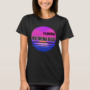 Vintage New Smyrna Beach Vaporwave Florida T-Shirt