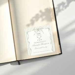 Vintage New to the Club Golf Baby Shower Bookplate