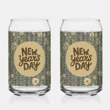 Vintage, New Year Celebrate,Roses Motif Pattern,