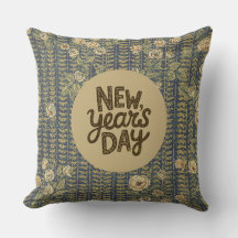 Vintage, New Year Celebrate,Roses Motif Pattern